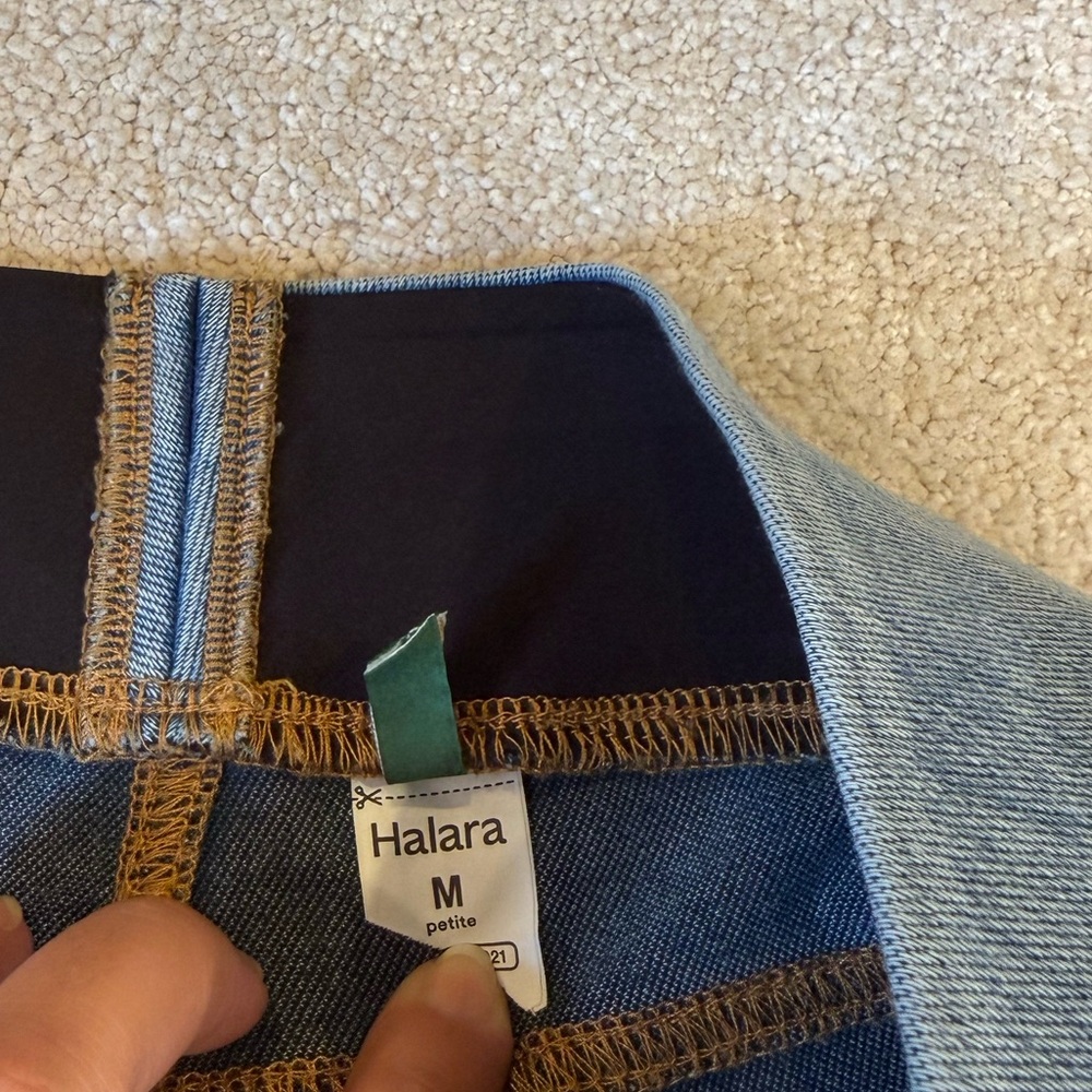 Halara Flex Light Blue Wide-leg Side Stripe Denim Jeans Size M - Picture 6 of 8